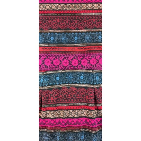 Sleeveless Dress Shift Fuchsia Blue Black Multi Color Stiped Enfocus Women - Picture 8 of 10